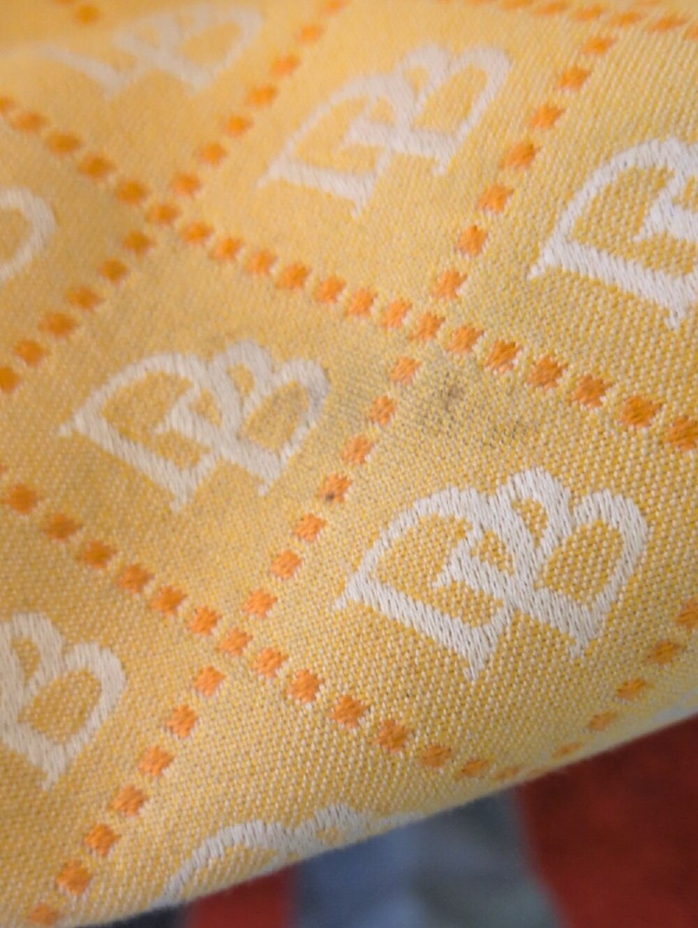 Dooney & Bourke Vintage Yellow Quilted Logo Shoulder Bag with Tan Trim - Picture 8 of 9